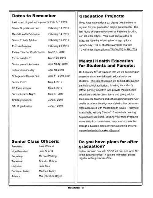 Newsletter page 2 Newsletter page 2
